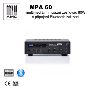AMC mixážní zesilovač s přehrávačem médií 60 W - MPA 60