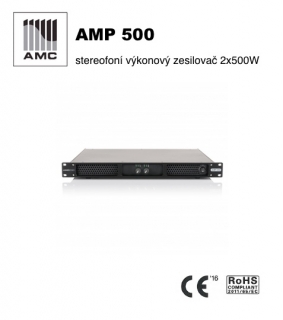 AMC profesionální výkonový dvoukanálový zesilovač 2 x 500W - AMP 500