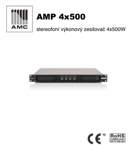 AMC profesionální výkonový čtyřkanálový zesilovač 4 x 500W - AMP 4x500