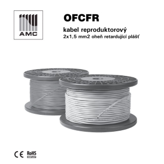 AMC reproduktorový kabel 2x1,5mm OFCR 2x1,5