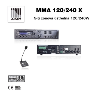 AMC 5-ti zónová rozhlasová ústředna 240 W - MMA 240X